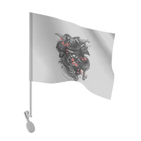 Флаг для автомобиля с принтом Samurai в Екатеринбурге, 100% полиэстер | Размер: 30*21 см | острова | самурай | токио | япония