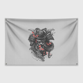 Флаг-баннер с принтом Samurai в Екатеринбурге, 100% полиэстер | размер 67 х 109 см, плотность ткани — 95 г/м2; по краям флага есть четыре люверса для крепления | острова | самурай | токио | япония