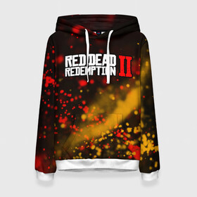 Женская толстовка 3D с принтом RED DEAD REDEMPTION 2 в Екатеринбурге, 100% полиэстер  | двухслойный капюшон со шнурком для регулировки, мягкие манжеты на рукавах и по низу толстовки, спереди карман-кенгуру с мягким внутренним слоем. | dead | game | games | logo | rdr | rdr2 | red | red dead redemption 2 | redemption | дед | игра | игры | лого | логотип | логотипы | рдр | рдр2 | ред | редемпшен | редемпшн | символ | символы