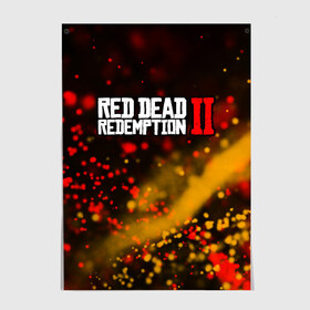 Постер с принтом RED DEAD REDEMPTION 2 в Екатеринбурге, 100% бумага
 | бумага, плотность 150 мг. Матовая, но за счет высокого коэффициента гладкости имеет небольшой блеск и дает на свету блики, но в отличии от глянцевой бумаги не покрыта лаком | dead | game | games | logo | rdr | rdr2 | red | red dead redemption 2 | redemption | дед | игра | игры | лого | логотип | логотипы | рдр | рдр2 | ред | редемпшен | редемпшн | символ | символы