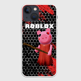 Чехол для iPhone 13 mini с принтом ROBLOX PIGGY   СВИНКА ПИГГИ в Екатеринбурге,  |  | pig | piggy | roblox | игра | компьютерная игра | логотип | онлайн | онлайн игра | пигги | поросенок | роблакс | роблокс | свинка | свинья