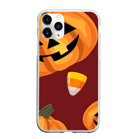 Чехол для iPhone 11 Pro Max матовый с принтом Сладкие хэллоуин в Екатеринбурге, Силикон |  | Тематика изображения на принте: арт | бардовый | красный | оранжевый | рисунок | сладости | сладость | тыква | тыквы