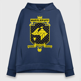 Женское худи Oversize хлопок с принтом Hufflepuff в Екатеринбурге, френч-терри — 70% хлопок, 30% полиэстер. Мягкий теплый начес внутри —100% хлопок | боковые карманы, эластичные манжеты и нижняя кромка, капюшон на магнитной кнопке | harry potter | hufflepuff | vdzabma | гарри поттер | пуффендуй | хаффлпафф