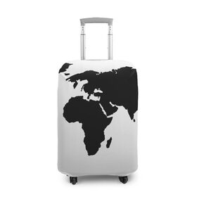 Чехол для чемодана 3D с принтом Весь мир в Екатеринбурге, 86% полиэфир, 14% спандекс | двустороннее нанесение принта, прорези для ручек и колес | весь мир | карта мира | континенты | мир | путешествия | туризм | туристам | туристическая
