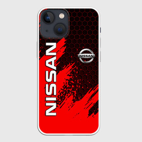 Чехол для iPhone 13 mini с принтом NISSAN в Екатеринбурге,  |  | nissan | авто | автомобиль | логотип | марка | машина | надпись | нисан | текстура