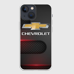 Чехол для iPhone 13 mini с принтом CHEVROLET в Екатеринбурге,  |  | chevrolet | авто | автомобиль | логотип | марка | машина | надпись | текстура | шевроле | шевролет