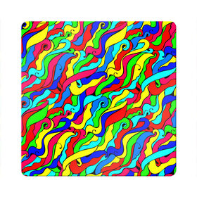 Магнит виниловый Квадрат с принтом Красочные узоры/абстракционизм в Екатеринбурге, полимерный материал с магнитным слоем | размер 9*9 см, закругленные углы | abstract | art | neon | pattern | аниме | анимешные | арт | брызги | ван гог | волны | восточный | змеи | искусство | картина | кислотный | краска | краски | море | мысли | неоновые | радуга | радужные | разноцветные