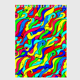 Скетчбук с принтом Красочные узоры/абстракционизм в Екатеринбурге, 100% бумага
 | 48 листов, плотность листов — 100 г/м2, плотность картонной обложки — 250 г/м2. Листы скреплены сверху удобной пружинной спиралью | Тематика изображения на принте: abstract | art | neon | pattern | аниме | анимешные | арт | брызги | ван гог | волны | восточный | змеи | искусство | картина | кислотный | краска | краски | море | мысли | неоновые | радуга | радужные | разноцветные