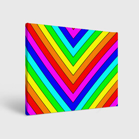 Холст прямоугольный с принтом Rainbow Stripes в Екатеринбурге, 100% ПВХ |  | geometry | gradient | neon | геометрические | градиент | детям | кислота | кислотный | конус | красочный | линии | неоновые | пирамида | полоска | полосы | радуга | радужный | разноцветные | сочный | треугольники