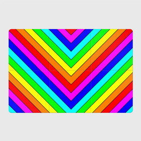 Магнитный плакат 3Х2 с принтом Rainbow Stripes в Екатеринбурге, Полимерный материал с магнитным слоем | 6 деталей размером 9*9 см | geometry | gradient | neon | геометрические | градиент | детям | кислота | кислотный | конус | красочный | линии | неоновые | пирамида | полоска | полосы | радуга | радужный | разноцветные | сочный | треугольники