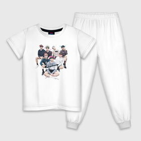 Детская пижама хлопок с принтом BTS в Екатеринбурге, 100% хлопок |  брюки и футболка прямого кроя, без карманов, на брюках мягкая резинка на поясе и по низу штанин
 | bangtan boys | bangtan sonyeondan | beyond the scene | bt21 | bts | bulletproof boy scouts | chibi | j hope | jimin | jin | jungkook | k pop | kpop | rm | suga | v | ви | джей хоуп | джонгук | к поп | кпоп | сюга | чиби | чимин | чин