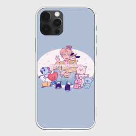 Чехол для iPhone 12 Pro Max с принтом BTS Happy Birthday в Екатеринбурге, Силикон |  | bd | bt21 | bts | hoseok | jhope | jimin | jin | jungkook | namjoon | rm | taehyung | v | бантан | бт21 | бтс | ви | голубая | день рождения | джей хоуп | джин | намджун | подарок | праздник | рм | с днем рождения | тэхен | хосок | чимин