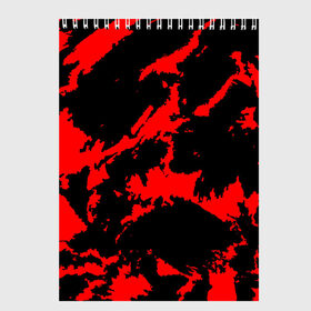 Скетчбук с принтом Красный на черном в Екатеринбурге, 100% бумага
 | 48 листов, плотность листов — 100 г/м2, плотность картонной обложки — 250 г/м2. Листы скреплены сверху удобной пружинной спиралью | Тематика изображения на принте: abstract | black | demon | halloween | pattern | red | абстрактные | алые | брызги | демон | камуфляж | краска | краски | кровавый | кровь | лава | мазки | маскировка | милитари | огонь | паттерн | пламя | пятна | пятнистый
