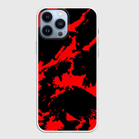 Чехол для iPhone 13 Pro Max с принтом Красный на черном в Екатеринбурге,  |  | abstract | black | demon | halloween | pattern | red | абстрактные | алые | брызги | демон | камуфляж | краска | краски | кровавый | кровь | лава | мазки | маскировка | милитари | огонь | паттерн | пламя | пятна | пятнистый