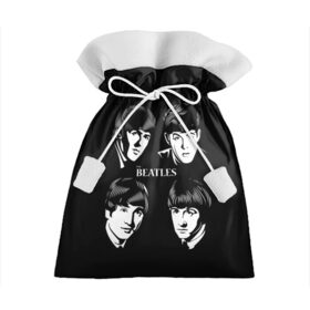 Подарочный 3D мешок с принтом THE BEATLES в Екатеринбурге, 100% полиэстер | Размер: 29*39 см | англия | гитара | коллектив | легенды | музыка