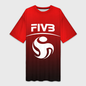 Платье-футболка 3D с принтом FIVB ВОЛЕЙБОЛ в Екатеринбурге,  |  | fivb | voleybal | volleyball | волебол | волейбол | волейбола | волейболист | волейболистка | воллейбол | международная | федерация | фивб