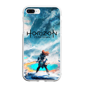 Чехол для iPhone 7Plus/8 Plus матовый с принтом Horizon Zero Dawn в Екатеринбурге, Силикон | Область печати: задняя сторона чехла, без боковых панелей | aloy | antasy girl | art | artwork | digital art | fantasy | horizon | horizon: zero dawn | landscape | tallneck | warrior fantasy | weapon | zero dawn