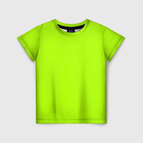 Детская футболка 3D с принтом ACID в Екатеринбурге, 100% гипоаллергенный полиэфир | прямой крой, круглый вырез горловины, длина до линии бедер, чуть спущенное плечо, ткань немного тянется | Тематика изображения на принте: acid | зеленая | кислотная | однотонная | салатовая