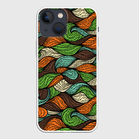 Чехол для iPhone 13 mini с принтом Абстрактные волны в Екатеринбурге,  |  | abstract | art | graphic | modern | nature | ocean | paint | pattern | sea | storm | waves | абстракция | арт | волна | волнуется | графика | искусство | краска | красочные | маринизм | маринист | модерн | море | мореман | океан | природа