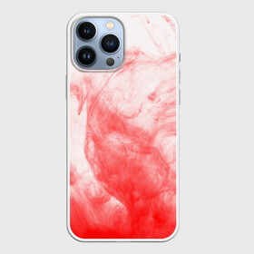 Чехол для iPhone 13 Pro Max с принтом RED SMOKE в Екатеринбурге,  |  | дым | клякса | краски | красный туман | текстура