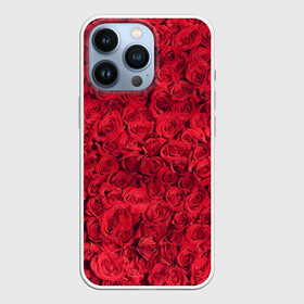 Чехол для iPhone 13 Pro с принтом Розы в Екатеринбурге,  |  | красная | красное | красные | красный | лепестки | природа | растение | растения | роза | розочки | розы | флора | цветок | цветочки | цветы