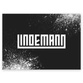 Поздравительная открытка с принтом LINDEMANN / ЛИНДЕМАНН в Екатеринбурге, 100% бумага | плотность бумаги 280 г/м2, матовая, на обратной стороне линовка и место для марки
 | Тематика изображения на принте: lindeman | lindemann | logo | music | rammstein | ramstein | rock | til | till | линдеман | линдеманн | лого | логотип | логотипы | музыка | раммштайн | рамштайн | рок | символ | символы | солист | тилль | тиль