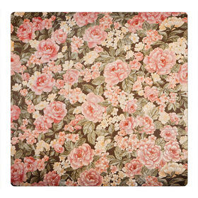 Магнитный плакат 3Х3 с принтом Розовая поляна в Екатеринбурге, Полимерный материал с магнитным слоем | 9 деталей размером 9*9 см | арт | кремовый | рисунок | роза | розовая поляна | розовые розы | розовые цветы | розы