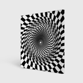 Холст квадратный с принтом иллюзия в Екатеринбурге, 100% ПВХ |  | воронка | иллюзия | студентам | тоннель | шахматы