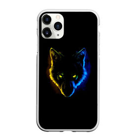Чехол для iPhone 11 Pro Max матовый с принтом Гипноз в Екатеринбурге, Силикон |  | ears | eyes | hypnosis | muzzle | neon | night | view | wolf | взгляд | волк | гипноз | глаза | неон | ночь | уши