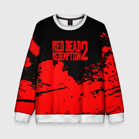 Детский свитшот 3D с принтом RED DEAD REDEMPTION 2 в Екатеринбурге, 100% полиэстер | свободная посадка, прямой крой, мягкая тканевая резинка на рукавах и понизу свитшота | Тематика изображения на принте: rdr 2 | rdr2 | rdr2 pc | red dead 2 | red dead online | red dead redemption | red dead redemption 2 | red dead redemption 2 gameplay | red dead redemption 2 pc | western
