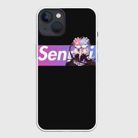 Чехол для iPhone 13 с принтом Re:Zero в Екатеринбурге,  |  | anime | glitch | japan | ram | re | rem | rezero | senpai | subaru | waifu | zero | анимация | аниме | вайфу | глитч | глич | мультсериал | мультфильм | семпай | сенпай | сериал | япония