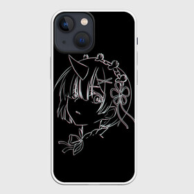 Чехол для iPhone 13 mini с принтом Re:Zero в Екатеринбурге,  |  | anime | glitch | japan | ram | re | rem | rezero | senpai | subaru | waifu | zero | анимация | аниме | вайфу | глитч | глич | мультсериал | мультфильм | семпай | сенпай | сериал | япония