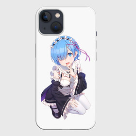 Чехол для iPhone 13 с принтом Re:Zero в Екатеринбурге,  |  | anime | glitch | japan | ram | re | rem | rezero | senpai | subaru | waifu | zero | анимация | аниме | вайфу | глитч | глич | мультсериал | мультфильм | семпай | сенпай | сериал | япония