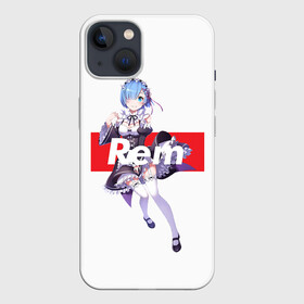 Чехол для iPhone 13 с принтом Re:Zero в Екатеринбурге,  |  | anime | glitch | japan | ram | re | rem | rezero | senpai | subaru | waifu | zero | анимация | аниме | вайфу | глитч | глич | мультсериал | мультфильм | семпай | сенпай | сериал | япония