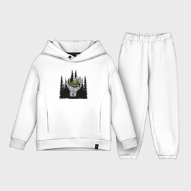 Детский костюм хлопок Oversize с принтом Гость из космоса в Екатеринбурге,  |  | alien | aliens | grey | hand | invader | invading | invasion | pines | space | ufo | авария | вторжение | елка | елки | ель | инопланетянин | корабль | космический | космос | крушение | лес | летающая тарелка | нло | приземлился