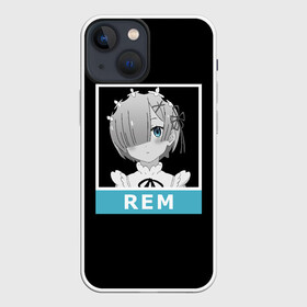 Чехол для iPhone 13 mini с принтом Рем в Екатеринбурге,  |  | emilia | ram | re | rem | rezero | subaru | zero | альтернативном | аниме | горничная | жизнь | кавай | мило | мире | нацуки | нуля | пак | рам | рем | субару | тан | эмилия