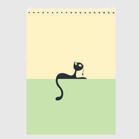 Скетчбук с принтом Чёрный кот на ярком фоне в Екатеринбурге, 100% бумага
 | 48 листов, плотность листов — 100 г/м2, плотность картонной обложки — 250 г/м2. Листы скреплены сверху удобной пружинной спиралью | арт | вектор | горизонтальный рисунок | горизонтальный узор | жёлтый | зеленый | кот | котёнок | кошка | рисунок | чёрная кошка | чёрный | чёрный кот | чёрный котёнок