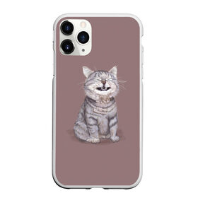 Чехол для iPhone 11 Pro Max матовый с принтом Котёнок ыыы в Екатеринбурге, Силикон |  | арт | кот | котёнок | кошка | мем | мемный кот | мемный котенок | мэм | мэмный котёнок | рисунок | серый | серый кот | тёмный | фиолетовый