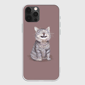 Чехол для iPhone 12 Pro Max с принтом Котёнок ыыы в Екатеринбурге, Силикон |  | арт | кот | котёнок | кошка | мем | мемный кот | мемный котенок | мэм | мэмный котёнок | рисунок | серый | серый кот | тёмный | фиолетовый