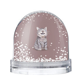 Снежный шар с принтом Котёнок ыыы в Екатеринбурге, Пластик | Изображение внутри шара печатается на глянцевой фотобумаге с двух сторон | арт | кот | котёнок | кошка | мем | мемный кот | мемный котенок | мэм | мэмный котёнок | рисунок | серый | серый кот | тёмный | фиолетовый