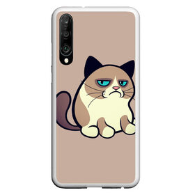 Чехол для Honor P30 с принтом Великий Grumpy Cat в Екатеринбурге, Силикон | Область печати: задняя сторона чехла, без боковых панелей | Тематика изображения на принте: grumpy cat | арт | кот | кот grumpy cat | котёнок | кошка | недовольный кот | рисунок