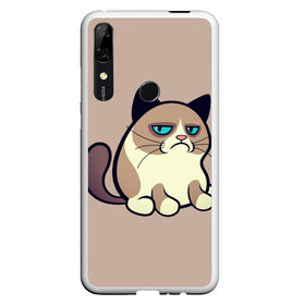 Чехол для Honor P Smart Z с принтом Великий Grumpy Cat в Екатеринбурге, Силикон | Область печати: задняя сторона чехла, без боковых панелей | Тематика изображения на принте: grumpy cat | арт | кот | кот grumpy cat | котёнок | кошка | недовольный кот | рисунок