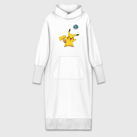 Платье удлиненное хлопок с принтом Pokemon pikachu 1 в Екатеринбурге,  |  | pokeball | pokemon | игры | покемоны
