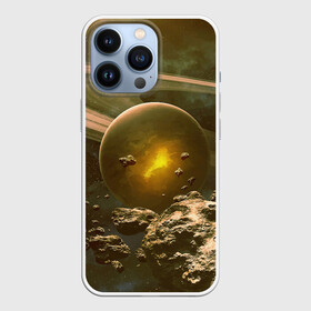 Чехол для iPhone 13 Pro с принтом Saturn в Екатеринбурге,  |  | cosmos | meteorite | saturn | space | космос | метеорит | пространство | сатурн