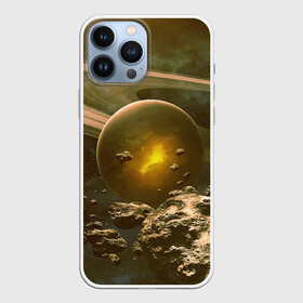 Чехол для iPhone 13 Pro Max с принтом Saturn в Екатеринбурге,  |  | cosmos | meteorite | saturn | space | космос | метеорит | пространство | сатурн
