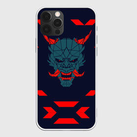 Чехол для iPhone 12 Pro Max с принтом демон они в Екатеринбурге, Силикон |  | Тематика изображения на принте: демон | киберпанк | маска | они | самурай | хання | япония