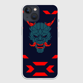 Чехол для iPhone 13 с принтом демон они в Екатеринбурге,  |  | демон | киберпанк | маска | они | самурай | хання | япония