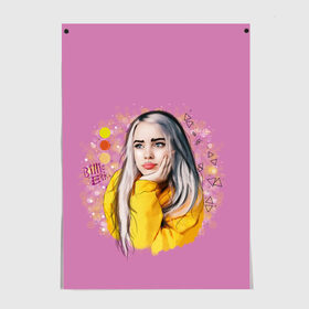 Постер с принтом Билли Айлиш / Billie Eilish в Екатеринбурге, 100% бумага
 | бумага, плотность 150 мг. Матовая, но за счет высокого коэффициента гладкости имеет небольшой блеск и дает на свету блики, но в отличии от глянцевой бумаги не покрыта лаком | billie | billie eilish | eilish | айлиш | билли | билли айлиш