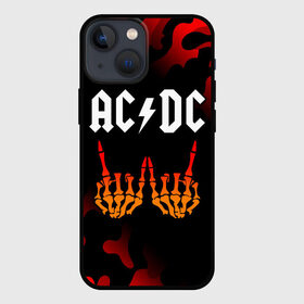 Чехол для iPhone 13 mini с принтом AC DС в Екатеринбурге,  |  | ac dc | acdc | back to black | highway to hell | logo | music | rock | айси | айсидиси | диси | лого | логотип | молния | музыка | рок | символ | символика | символы | эйси | эйсидиси
