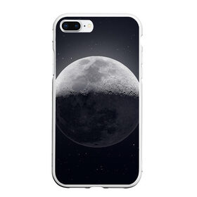 Чехол для iPhone 7Plus/8 Plus матовый с принтом луна в Екатеринбурге, Силикон | Область печати: задняя сторона чехла, без боковых панелей | moon | звезды | космос | луна | планета